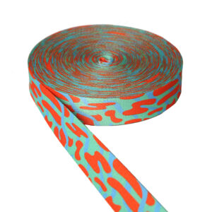 Cinta Sublimada Pincelada Geo Verde-Naranja - CSPGVN