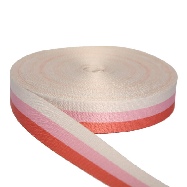 Cinta Sublimado 3 Rayas Naranja-Rosa-Crudo - 898000 RNRC