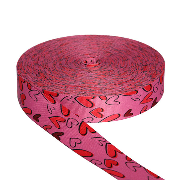 Cinta Sublimado Magenta Corazones Rojo - 898000 MCR