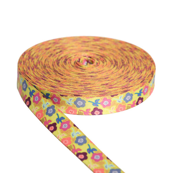 Cinta Sublimado Flores Amarillo - 898000 FA